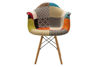 Εικόνα της Πολυθρόνα Julita pakoworld ύφασμα patchwork πολύχρωμο - φυσικό
