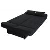 Εικόνα της Kαναπές-κρεβάτι Tiko pakoworld 3θέσιος με αποθηκευτικό χώρο ύφασμα μαύρο