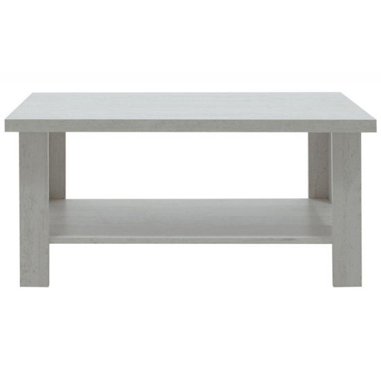 Εικόνα της Τραπέζι σαλονιού RIANO pakoworld χρώμα γκρι-λευκό 89,5x49,5x42,5εκ