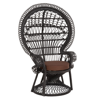 Εικόνα της ΠΟΛΥΘΡΟΝΑ ROYAL PEACOCK HM9342.03 BAMBOO ΜΑΥΡΟ-ΜΑΞΙΛΑΡΙ ΚΑΦΕ 114x72x150Yεκ.