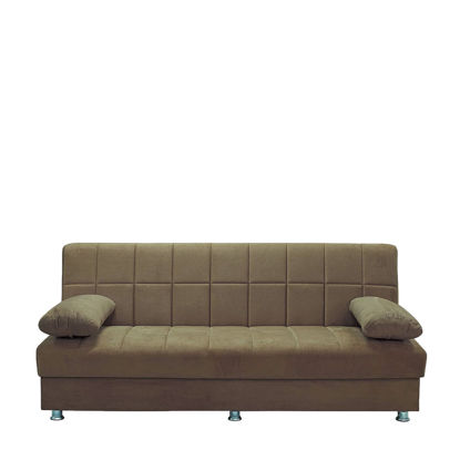 Εικόνα της Καναπές Κρεβάτι Τριθέσιος ArteLibre LAURA ΙΙ Καφέ 190x75x80cm
