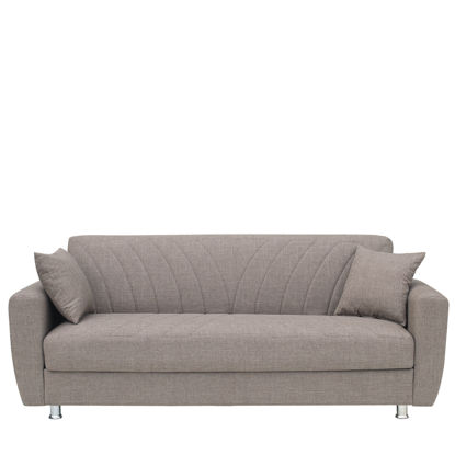 Εικόνα της Καναπές Κρεβάτι Τριθέσιος ArteLibre JUAN Καφέ 214x82x80cm