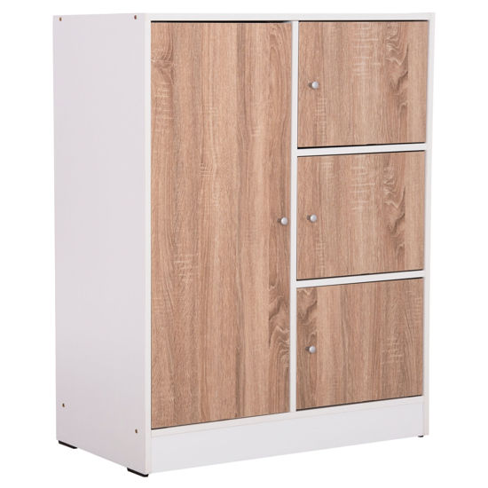 Εικόνα της ΝΤΟΥΛΑΠΙ ΜΕ 4 ΑΠΟΘ.ΧΩΡΟΥΣ MATIN HM2479.01 SONAMA OAK-ΛΕΥΚΗ ΜΕΛΑΜΙΝΗ 80x39,5x99,5Υεκ