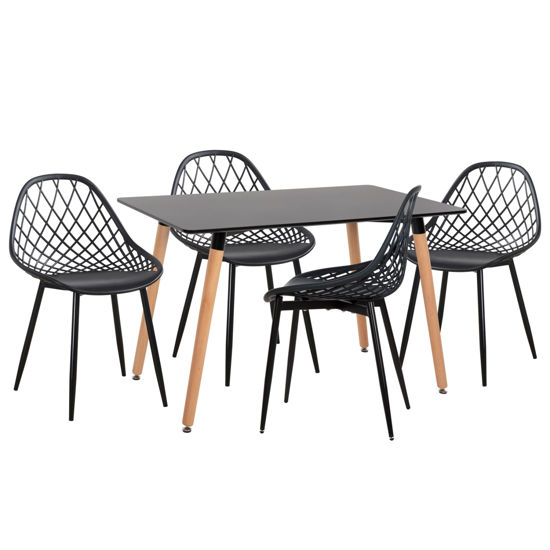 Εικόνα της ΣΕΤ ΤΡΑΠΕΖΑΡΙΑΣ 5ΤΜΧ LIO HM21175 MDF TOP & ΠΟΛΥΠΡΟΠΥΛΕΝΙΟ ΣΕ ΜΑΥΡΟ