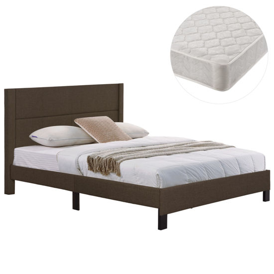 Εικόνα της ΚΡΕΒΑΤΙ ΔΙΠΛΟ & ΣΤΡΩΜΑ TRILLOP HM21202.13 ΚΑΦΕ ΥΦΑΣΜΑ--ΓΙΑ 160x200εκ