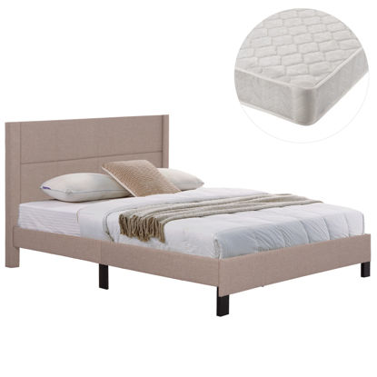 Εικόνα της ΚΡΕΒΑΤΙ ΔΙΠΛΟ & ΣΤΡΩΜΑ TRILLOP HM21202.15 ΜΠΕΖ ΥΦΑΣΜΑ--ΓΙΑ 160x200εκ