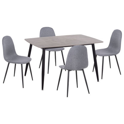 Εικόνα της ΣΕΤ ΤΡΑΠΕΖΑΡΙΑΣ 5ΤΜΧ RAVEN HM21068.03 ΚΕΡΑΜΙΚΟ TOP ΓΚΡΙ ΜΑΡΜΑΡΟ--ΓΚΡΙ ΥΦΑΣΜΑ