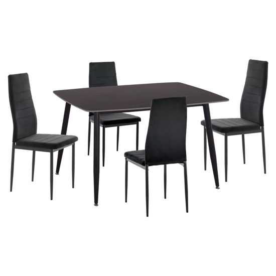 Εικόνα της ΣΕΤ ΤΡΑΠΕΖΑΡΙΑΣ 5ΤΜΧ RAVEN HM21224.02 ΚΕΡΑΜΙΚΟ TOP ΜΑΥΡΟ ΜΑΡΜΑΡΟ--ΒΕΛΟΥΔΟ ΜΑΥΡΟ