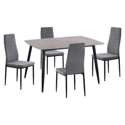 Εικόνα της ΣΕΤ ΤΡΑΠΕΖΑΡΙΑΣ 5ΤΜΧ RAVEN HM21224.03 ΚΕΡΑΜΙΚΟ TOP ΓΚΡΙ ΜΑΡΜΑΡΟ--ΒΕΛΟΥΔΟ ΓΚΡΙ