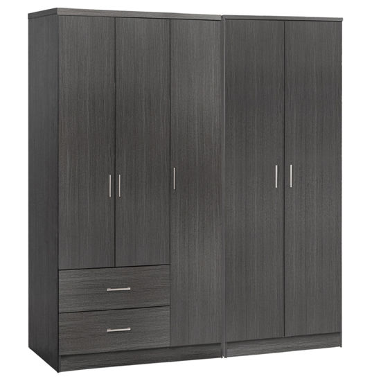 Εικόνα της ΝΤΟΥΛΑΠΑ 5ΦΥΛΛΗ CAESAR HM21234.01 ΜΕΛΑΜΙΝΗ ΧΡΩΜΑ ZEBRANO 150x42.5x181Υεκ