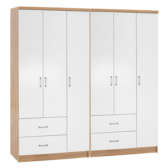 Εικόνα της ΝΤΟΥΛΑΠΑ 6ΦΥΛΛΗ CAESAR HM21236.02 ΜΕΛΑΜΙΝΗ SONAMA & ΛΕΥΚΟ 180x42,5Χ181Υεκ.