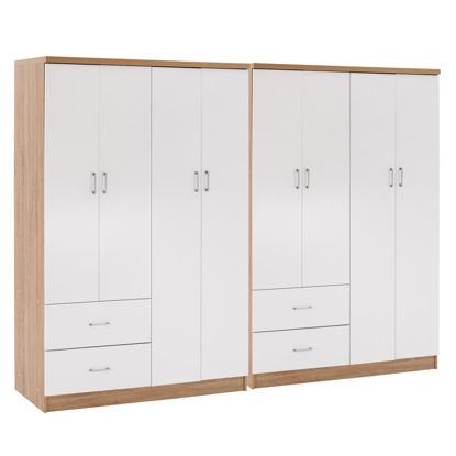Εικόνα της ΝΤΟΥΛΑΠΑ 8ΦΥΛΛΗ BRIANA HM21237.02 ΜΕΛΑΜΙΝΗ SONAMA & ΛΕΥΚΟ 241x42,5Χ180,5Υεκ.