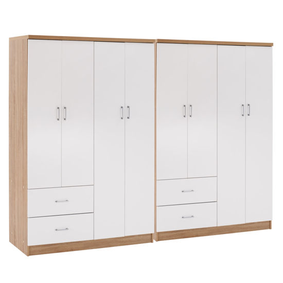 Εικόνα της ΝΤΟΥΛΑΠΑ 8ΦΥΛΛΗ BRIANA HM21237.02 ΜΕΛΑΜΙΝΗ SONAMA & ΛΕΥΚΟ 241x42,5Χ180,5Υεκ.