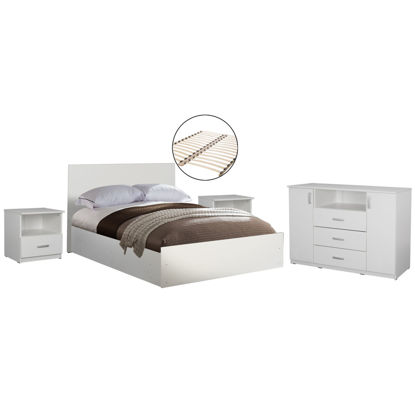 Εικόνα της ΣΕΤ ΚΡΕΒΑΤΟΚΑΜΑΡΑΣ 5ΤΜΧ ADLER HM11758.03 ΜΕΛΑΜΙΝΗ ΛΕΥΚΗ-ΓΙΑ ΣΤΡΩΜΑ 160x200εκ