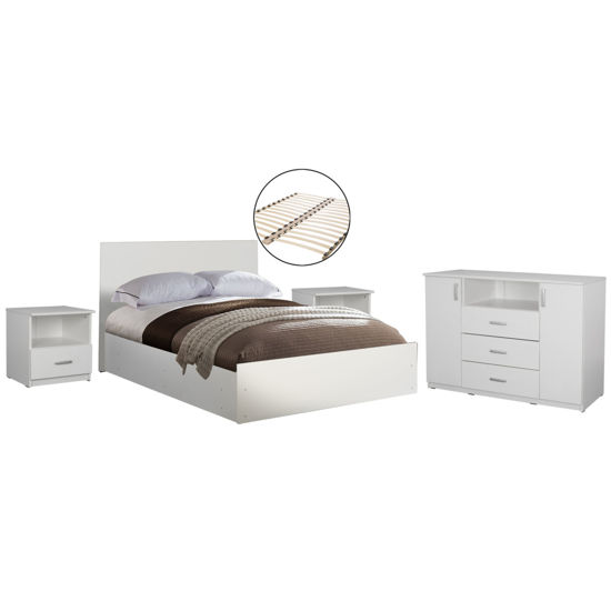 Εικόνα της ΣΕΤ ΚΡΕΒΑΤΟΚΑΜΑΡΑΣ 5ΤΜΧ ADLER HM11758.03 ΜΕΛΑΜΙΝΗ ΛΕΥΚΗ-ΓΙΑ ΣΤΡΩΜΑ 160x200εκ