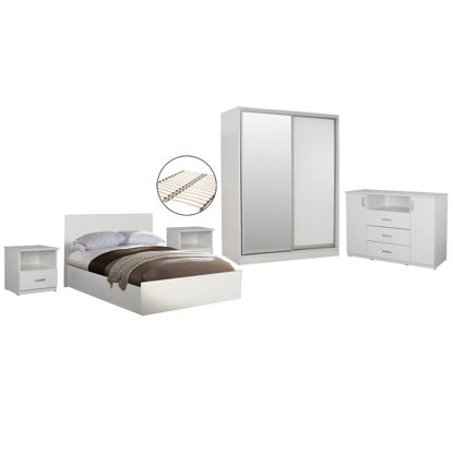 Εικόνα της ΣΕΤ ΚΡΕΒΑΤΟΚΑΜΑΡΑΣ 6ΤΜΧ ADLER HM11759.03 ΜΕΛΑΜΙΝΗ ΛΕΥΚΗ-ΓΙΑ ΣΤΡΩΜΑ 160x200εκ