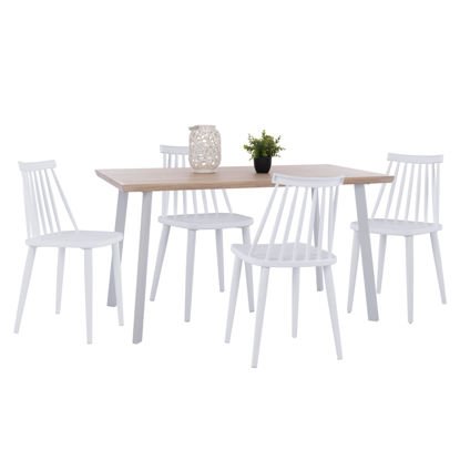 Εικόνα της ΣΕΤ ΤΡΑΠΕΖΑΡΙΑΣ 5ΤΜΧ OFIRA HM10634 MDF TOP ΣΕ SONAMA--ΛΕΥΚΕΣ ΚΑΡΕΚΛΕΣ