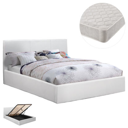 Εικόνα της ΚΡΕΒΑΤΙ ΔΙΠΛΟ & ΣΤΡΩΜΑ BOBBI HM21271.01 ΛΕΥΚΟ PU ΜΕ ΑΠΟΘ.ΧΩΡΟ--ΓΙΑ 150x200εκ