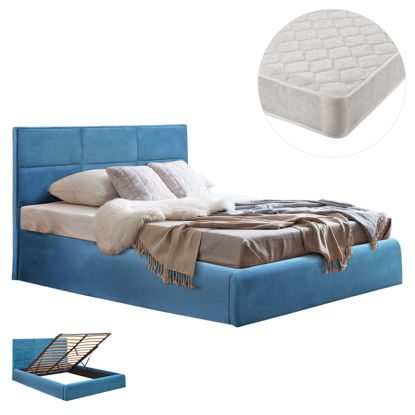 Εικόνα της ΚΡΕΒΑΤΙ ΔΙΠΛΟ & ΣΤΡΩΜΑ BRILEY HM21272.04 ΠΕΤΡΟΛ ΒΕΛΟΥΔΟ ΜΕ ΑΠΟΘ.ΧΩΡΟ--ΓΙΑ 160x200εκ