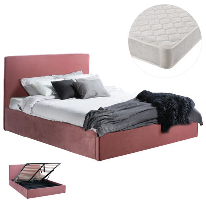 Εικόνα της ΚΡΕΒΑΤΙ ΔΙΠΛΟ & ΣΤΡΩΜΑ ALLIE HM21273.02 ΣΑΠΙΟ ΜΗΛΟ ΒΕΛΟΥΔΟ ΜΕ ΑΠΟΘ.ΧΩΡΟ--ΓΙΑ 160x200εκ