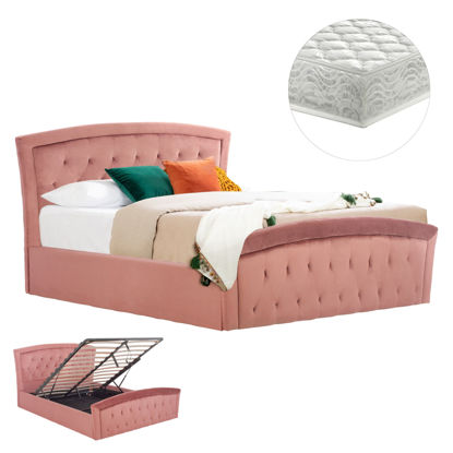 Εικόνα της ΚΡΕΒΑΤΙ ΜΕ ΣΤΡΩΜΑ & ΑΠΟΘ.ΧΩΡΟ ODELIA HM21279.02 ΣΑΠΙΟ ΜΗΛΟ ΒΕΛΟΥΔΟ--ΓΙΑ 160x200εκ