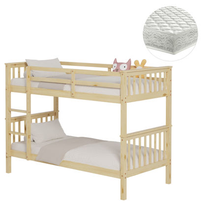 Εικόνα της ΚΟΥΚΕΤΑ ΠΑΙΔΙΚΗ ΜΕ 2 ΣΤΡΩΜΑΤΑ LANTAI HM21307 ΞΥΛΟ ΠΕΥΚΟΥ ΦΥΣΙΚΟ--ΣΤΡΩΜΑΤΑ 90x190εκ