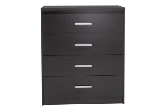 Εικόνα της Συρταριέρα OLYMPUS pakoworld με 4 συρτάρια χρώμα wenge 80x40x95εκ