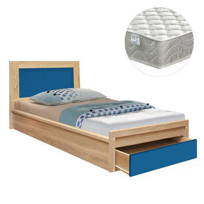 Εικόνα της ΚΡΕΒΑΤΙ ΠΑΙΔΙΚΟ ΜΕ ΣΥΡΤΑΡΙ PLAYROOM HM21326 ΜΕΛΑΜΙΝΗ ΣΕ SONAMA/ΣΙΕΛ--ΜΕ ΣΤΡΩΜΑ 90x190εκ