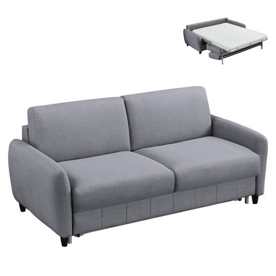 Εικόνα της ΚΑΝΑΠΕΣ-ΚΡΕΒΑΤΙ ΜΕ ΑΝΑΔΙΠΛ.ΣΤΡΩΜΑ ETUDINE HM3311.01 ΓΚΡΙ ΥΦΑΣΜΑ 185x97x87Υεκ