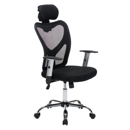 Εικόνα της ΚΑΡΕΚΛΑ ΓΡΑΦΕΙΟΥ CUORE HM1207.01 ΜΑΥΡΟΣ ΣΚΕΛΕΤΟΣ-ΜΑΥΡΟ MESH 63x61x125Υεκ