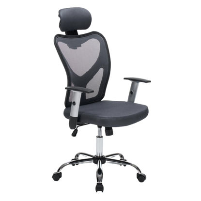 Εικόνα της ΚΑΡΕΚΛΑ ΓΡΑΦΕΙΟΥ CUORE HM1207.02 ΜΑΥΡΟΣ ΣΚΕΛΕΤΟΣ-ΓΚΡΙ MESH 63x61x125Υεκ