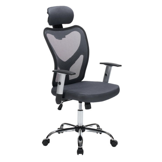 Εικόνα της ΚΑΡΕΚΛΑ ΓΡΑΦΕΙΟΥ CUORE HM1207.02 ΜΑΥΡΟΣ ΣΚΕΛΕΤΟΣ-ΓΚΡΙ MESH 63x61x125Υεκ