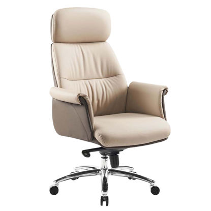 Εικόνα της ΚΑΡΕΚΛΑ ΓΡΑΦΕΙΟΥ TOMLIN HM18358.02 ΜΠΕΖ-ΚΑΦΕ PU ΔΕΡΜΑ--ΒΑΣΗ ΧΡΩΜΙΟΥ 72x74x128Υεκ