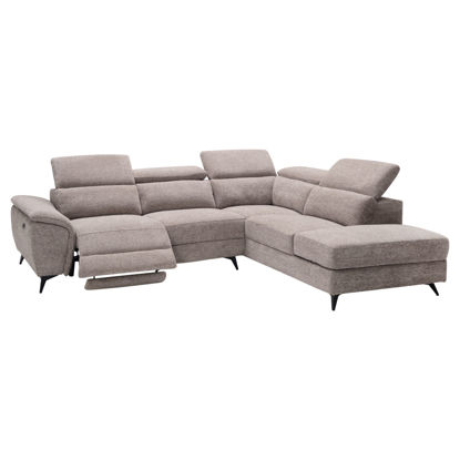 Εικόνα της ΚΑΝΑΠΕΣ ΔΕΞΙΑ ΓΩΝΙΑ-ΑΝΑΚΛΙΣΗ & ΑΠΟΘ.ΧΩΡΟΣ-RESTRO HM3339.02R ΜΠΕΖ ΥΦΑΣΜΑ 284x224x76Υ