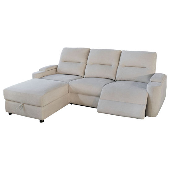 Εικόνα της ΚΑΝΑΠΕΣ ΑΡΙΣΤΕΡΗ ΓΩΝΙΑ SYNTHIA HM3308.01L ΑΝΑΚΛΙΣΗ & ΑΠΟΘ.ΧΩΡΟΣ--ΜΠΕΖ 246x159x97Υεκ