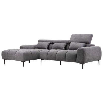 Εικόνα της ΚΑΝΑΠΕΣ ΑΡΙΣΤΕΡΗ ΓΩΝΙΑ DIVYA HM3267.12L ΓΚΡΙ ΥΦΑΣΜΑ 264x175x99Υεκ.