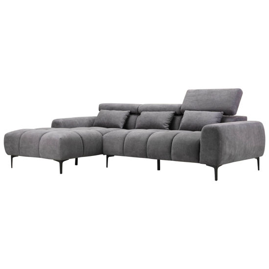 Εικόνα της ΚΑΝΑΠΕΣ ΑΡΙΣΤΕΡΗ ΓΩΝΙΑ DIVYA HM3267.12L ΓΚΡΙ ΥΦΑΣΜΑ 264x175x99Υεκ.