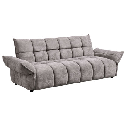 Εικόνα της ΚΑΝΑΠΕΣ ΚΡΕΒΑΤΙ MELU HM3314.01 ΓΚΡΙ ΥΦΑΣΜΑ--ΚΑΘΙΣΜΑ POCKET SPRINGS 240-250x90x85Υεκ.