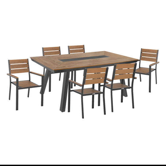 Εικόνα της ΣΕΤ ΤΡΑΠΕΖΑΡΙΑΣ 7ΤΜΧ SAGA HM10814 ΑΛΟΥΜΙΝΙΟ ΣΕ ΓΚΡΙ--POLYWOOD