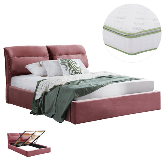 Εικόνα της ΚΡΕΒΑΤΙ ΔΙΠΛΟ & ΣΤΡΩΜΑ KENDRA HM10720.02 ΣΑΠΙΟ ΜΗΛΟ ΒΕΛΟΥΔΟ--ΑΠΟΘ.ΧΩΡΟΣ--160x200εκ