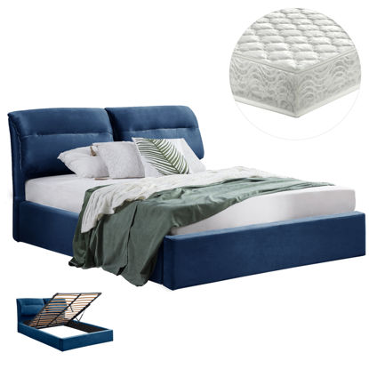 Εικόνα της ΚΡΕΒΑΤΙ ΔΙΠΛΟ & ΣΤΡΩΜΑ KENDRA HM10720.18 ΜΠΛΕ ΒΕΛΟΥΔΟ--ΑΠΟΘ.ΧΩΡΟΣ--160x200εκ