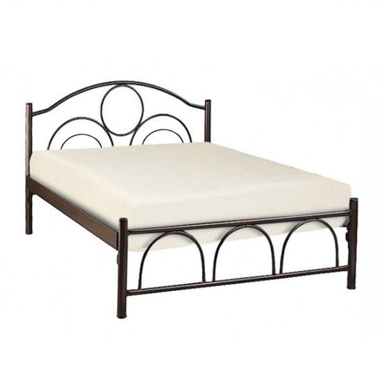 Εικόνα της ΜΕΤΑΛΛIKO ΚΡΕΒΑΤΙ ΚΥΚΛΟΣ 150x200x90Yεκ. ΚΑΦΕ HM10366.01