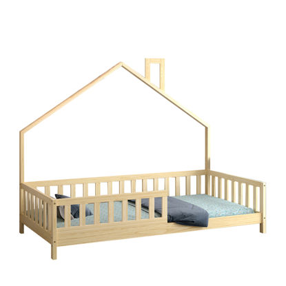 Εικόνα της ΚΡΕΒΑΤΙ ΠΑΙΔΙΚΟ HOUSER HM740.01 τ.MONTESSORI ΞΥΛΟ ΠΕΥΚΟ ΦΥΣΙΚΟ--ΓΙΑ 190x90εκ