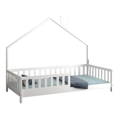 Εικόνα της ΚΡΕΒΑΤΙ ΠΑΙΔΙΚΟ HOUSER HM740.03 τ.MONTESSORI ΞΥΛΟ ΠΕΥΚΟ ΛΕΥΚΟ--ΓΙΑ 190x90εκ