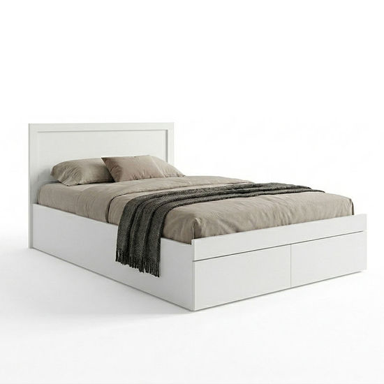 Εικόνα της Κρεβάτι Olympus pakoworld με συρτάρι σε λευκή απόχρωση 100x200εκ