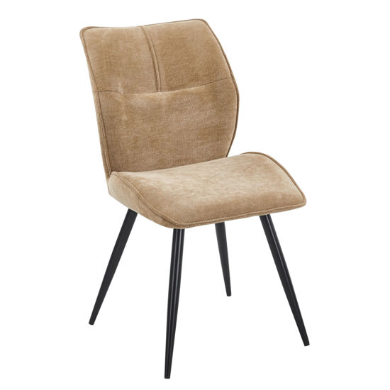 Εικόνα της ΚΑΡΕΚΛΑ ΤΡΑΠΕΖΑΡΙΑΣ GAFF HM18425.03 TAUPE ΥΦΑΣΜΑ-ΜΕΤΑΛ.ΜΑΥΡΑ ΠΟΔΙΑ 50x67x89Υεκ