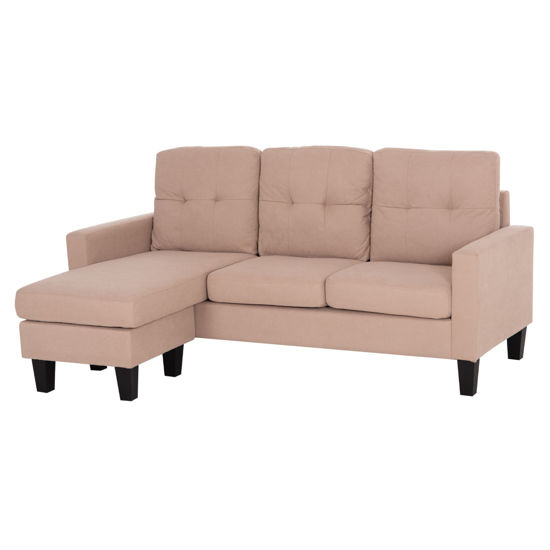 Εικόνα της ΚΑΝΑΠΕΣ ΓΩΝΙΑ ΑΝΑΣΤΡΕΨΙΜΗ MEGGY HM3297.13 ΜΠΕΖ ΥΦΑΣΜΑ 184.5x75-129x86Yεκ.
