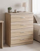 Εικόνα της Συρταριέρα Killian pakoworld με 4 συρτάρια sonoma 80x40x80εκ