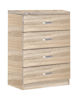 Εικόνα της Συρταριέρα Killian pakoworld με 4 συρτάρια sonoma 80x40x80εκ