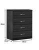 Εικόνα της Συρταριέρα Killian pakoworld με 4 συρτάρια sonoma 80x40x80εκ